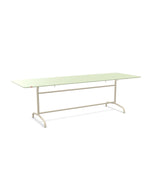 Schaffner Rigi Table repas rabattable 240x80cm Vert Pastel 64 Sable Pastel 15 