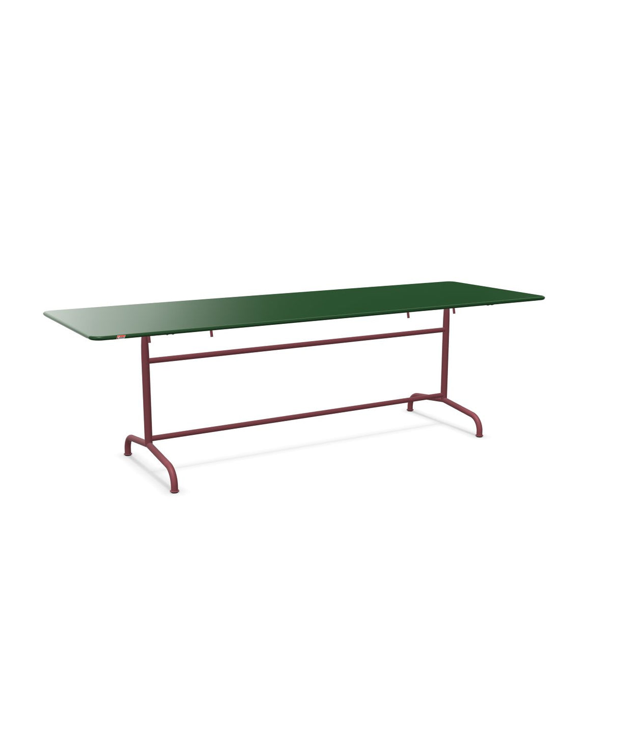 Schaffner Rigi Table repas rabattable 240x80cm Vert Sapin 66 Bordeaux 38 