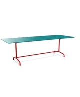 Schaffner Rigi Table repas rabattable 240x90cm Bleu Kali 56 Rouge 30 