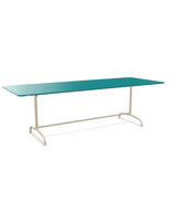 Schaffner Rigi Table repas rabattable 240x90cm Bleu Kali 56 Sable Pastel 15 