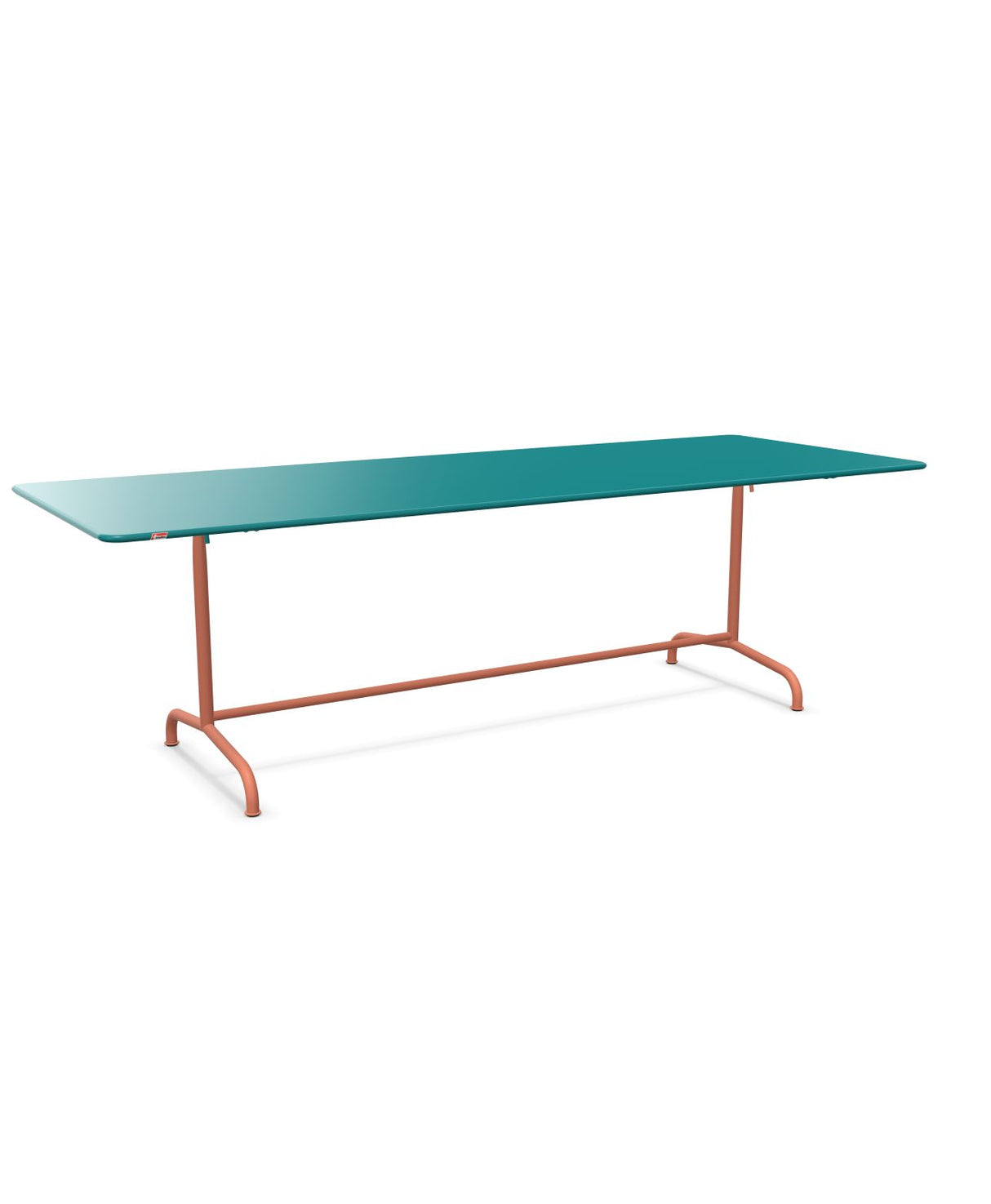 Schaffner Rigi Table repas rabattable 240x90cm Bleu Kali 56 Terracotta 84 