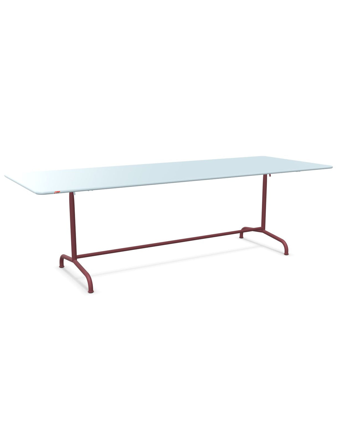 Schaffner Rigi Table repas rabattable 240x90cm Bleu Pastel 51 Bordeaux 38 
