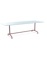 Schaffner Rigi Table repas rabattable 240x90cm Bleu Pastel 51 Bordeaux 38 
