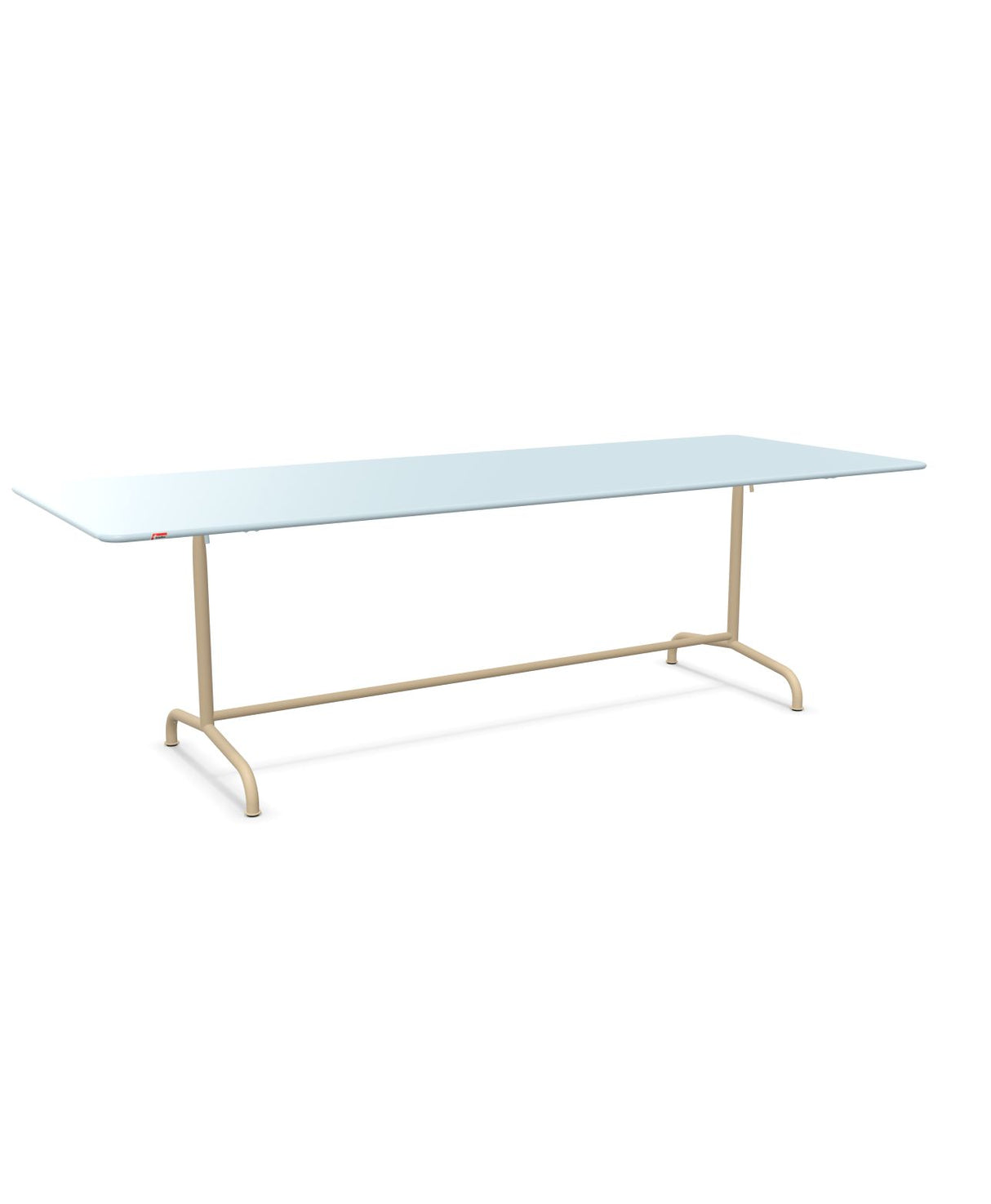 Schaffner Rigi Table repas rabattable 240x90cm Bleu Pastel 51 Marron Pastel 83 