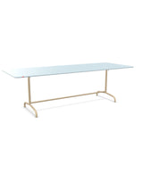 Schaffner Rigi Table repas rabattable 240x90cm Bleu Pastel 51 Marron Pastel 83 