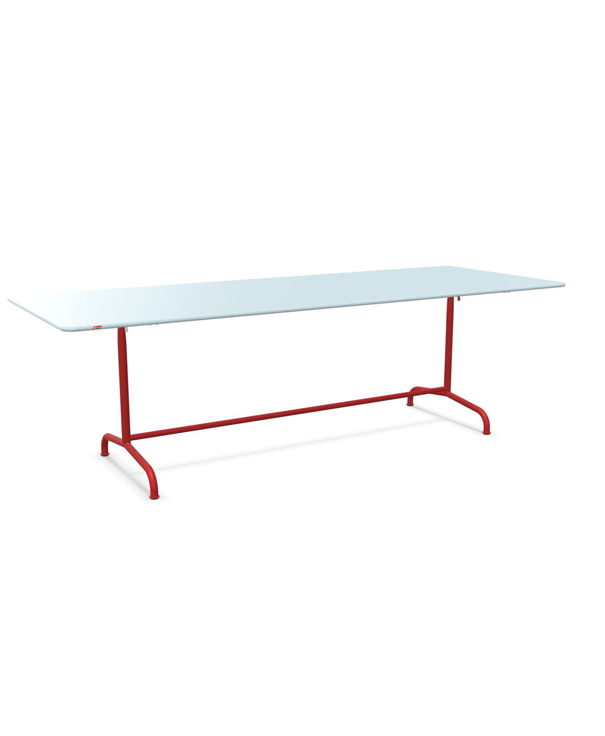 Schaffner Rigi Table repas rabattable 240x90cm Bleu Pastel 51 Rouge 30 