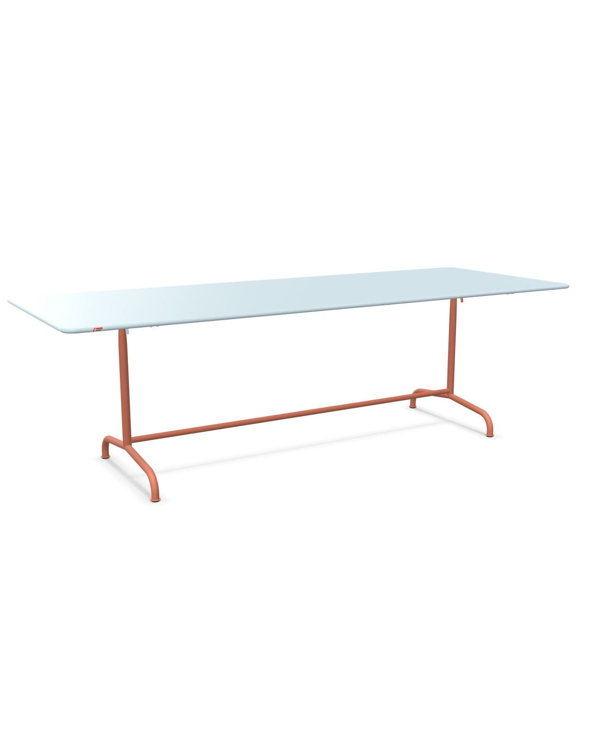 Schaffner Rigi Table repas rabattable 240x90cm Bleu Pastel 51 Terracotta 84 