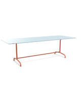 Schaffner Rigi Table repas rabattable 240x90cm Bleu Pastel 51 Terracotta 84 