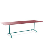 Schaffner Rigi Table repas rabattable 240x90cm Bordeaux 38 Bleu Kali 56 