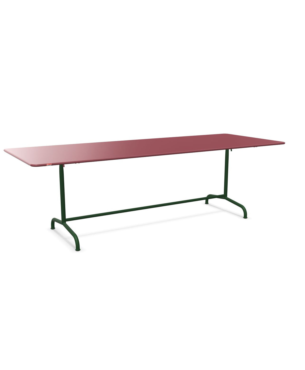 Schaffner Rigi Table repas rabattable 240x90cm Bordeaux 38 Vert Sapin 66 