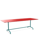 Schaffner Rigi Table repas rabattable 240x90cm Rouge 30 Bleu Kali 56 