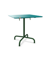 Schaffner Rigi Table repas rabattable 70x70cm Bleu Kali 56 Vert Sapin 66 