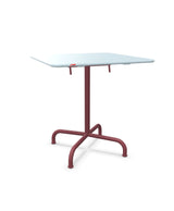 Schaffner Rigi Table repas rabattable 70x70cm Bleu Pastel 51 Bordeaux 38 