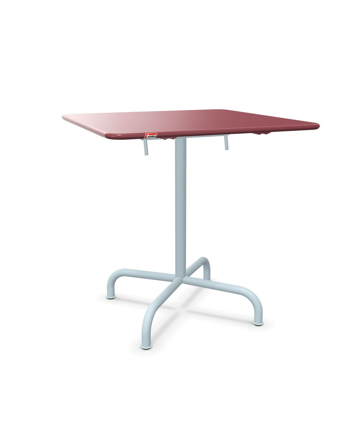 Schaffner Rigi Table repas rabattable 70x70cm Bordeaux 38 Bleu Pastel 51 
