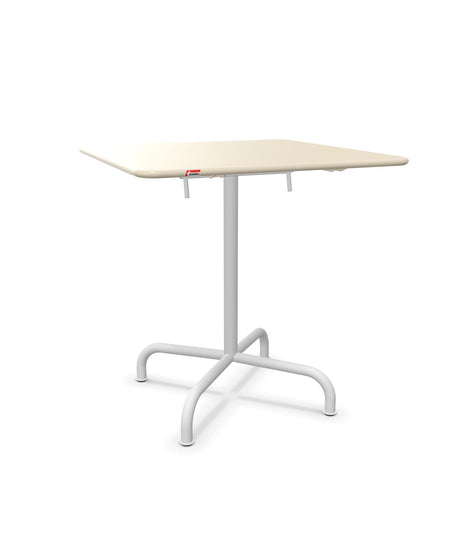 Schaffner Rigi Table repas rabattable 70x70cm Sable Pastel 15 Blanc 90 