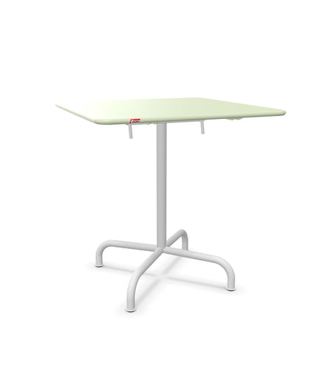 Schaffner Rigi Table repas rabattable 70x70cm Vert Pastel 64 Blanc 90 