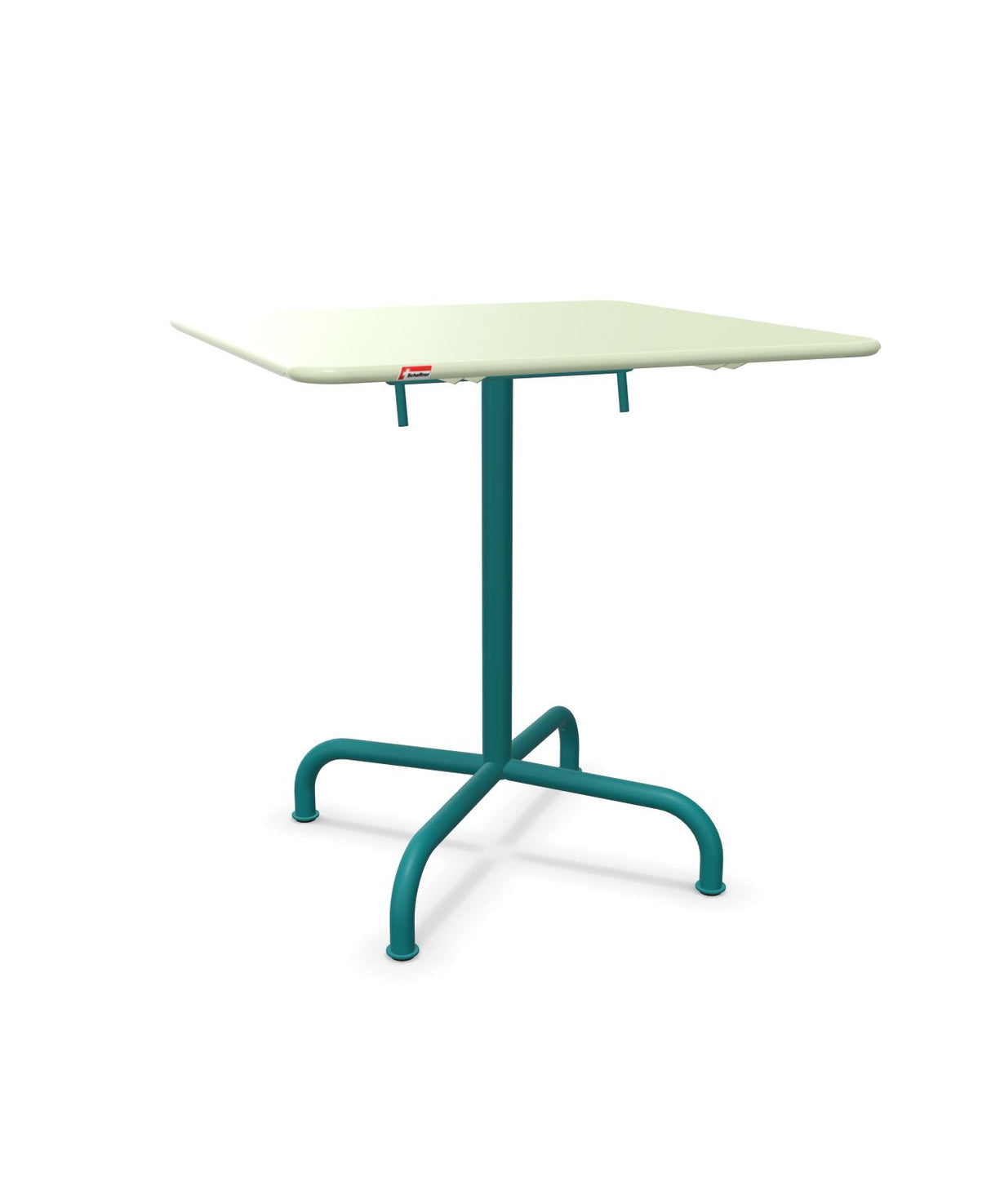 Schaffner Rigi Table repas rabattable 70x70cm Vert Pastel 64 Bleu Kali 56 