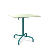 Schaffner Rigi Table repas rabattable 70x70cm Vert Pastel 64 Bleu Kali 56 