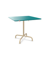 Schaffner Rigi Table repas rabattable 80x80cm Bleu Kali 56 Marron Pastel 83 