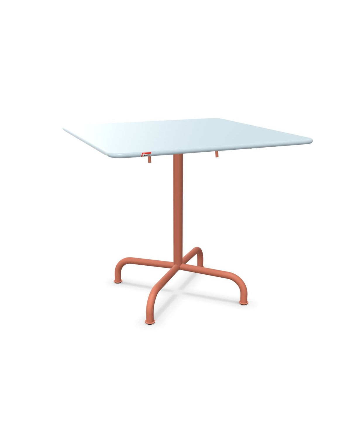 Schaffner Rigi Table repas rabattable 80x80cm Bleu Pastel 51 Terracotta 84 