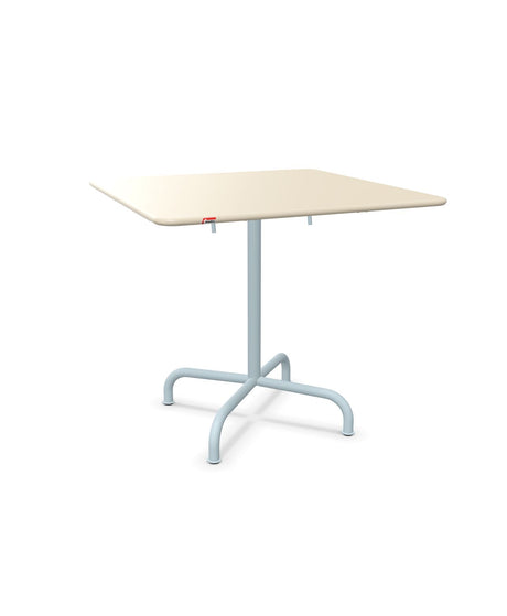Schaffner Rigi Table repas rabattable 80x80cm Sable Pastel 15 Bleu Pastel 51 