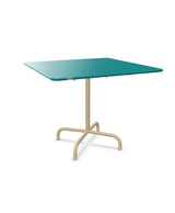 Schaffner Rigi Table repas rabattable 90x90cm Bleu Kali 56 Marron Pastel 83 