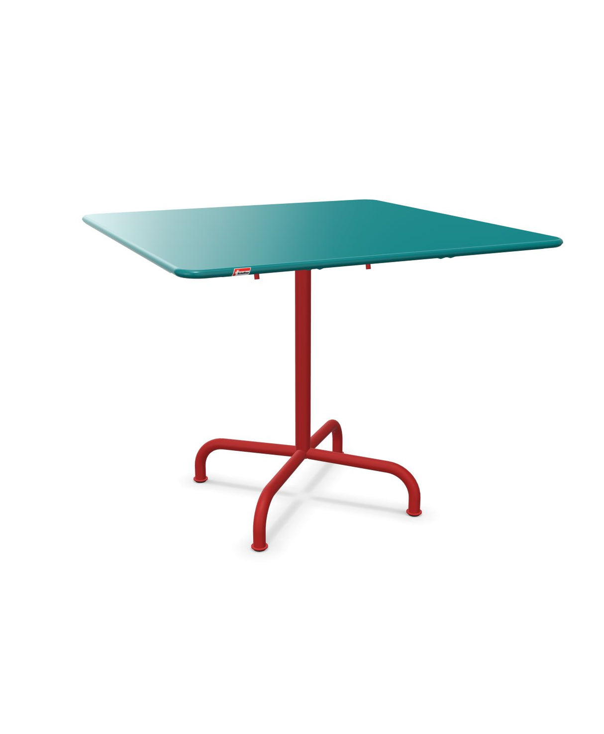 Schaffner Rigi Table repas rabattable 90x90cm Bleu Kali 56 Rouge 30 