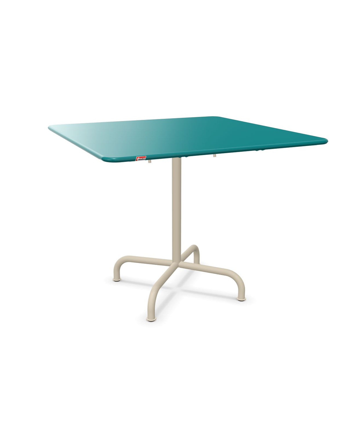 Schaffner Rigi Table repas rabattable 90x90cm Bleu Kali 56 Sable Pastel 15 