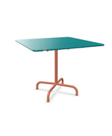 Schaffner Rigi Table repas rabattable 90x90cm Bleu Kali 56 Terracotta 84 