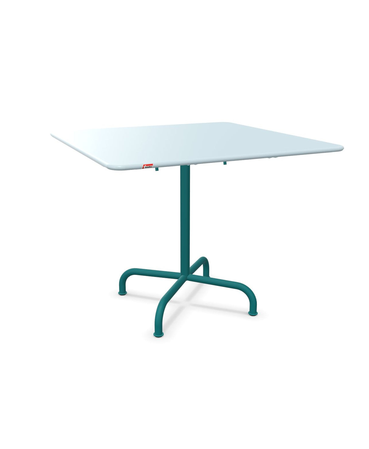 Schaffner Rigi Table repas rabattable 90x90cm Bleu Pastel 51 Bleu Kali 56 