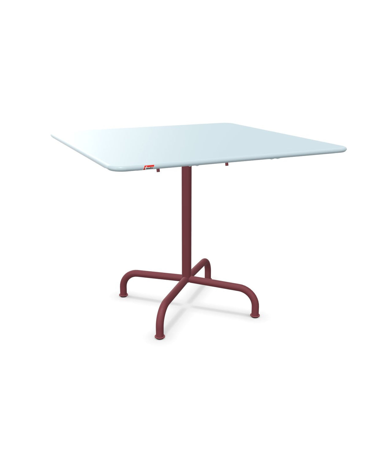 Schaffner Rigi Table repas rabattable 90x90cm Bleu Pastel 51 Bordeaux 38 