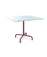 Schaffner Rigi Table repas rabattable 90x90cm Bleu Pastel 51 Bordeaux 38 
