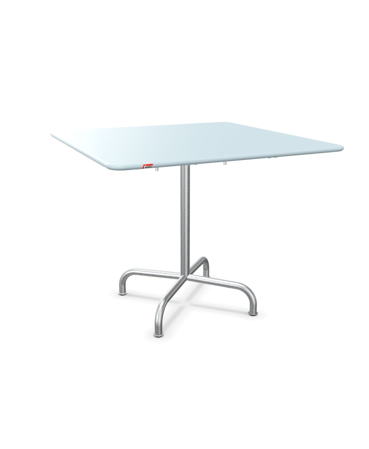 Schaffner Rigi Table repas rabattable 90x90cm Bleu Pastel 51 Galvanisé à chaud 02 