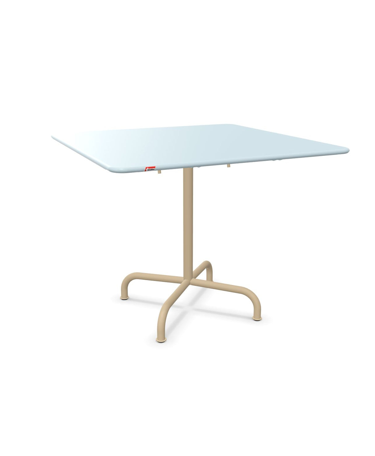 Schaffner Rigi Table repas rabattable 90x90cm Bleu Pastel 51 Marron Pastel 83 