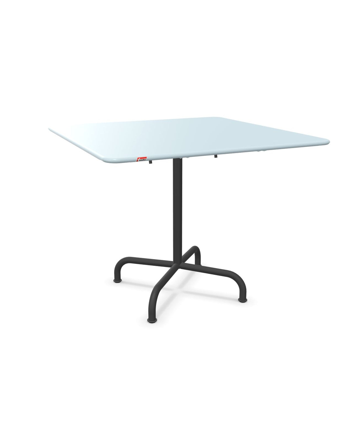 Schaffner Rigi Table repas rabattable 90x90cm Bleu Pastel 51 Noir 91 