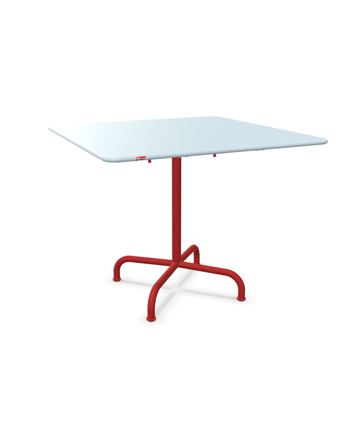 Schaffner Rigi Table repas rabattable 90x90cm Bleu Pastel 51 Rouge 30 