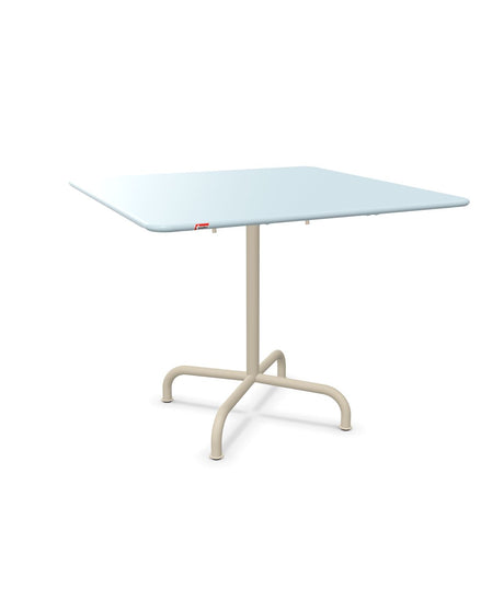 Schaffner Rigi Table repas rabattable 90x90cm Bleu Pastel 51 Sable Pastel 15 