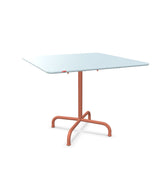 Schaffner Rigi Table repas rabattable 90x90cm Bleu Pastel 51 Terracotta 84 