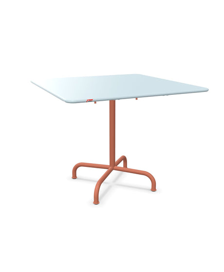 Schaffner Rigi Table repas rabattable 90x90cm Bleu Pastel 51 Terracotta 84 