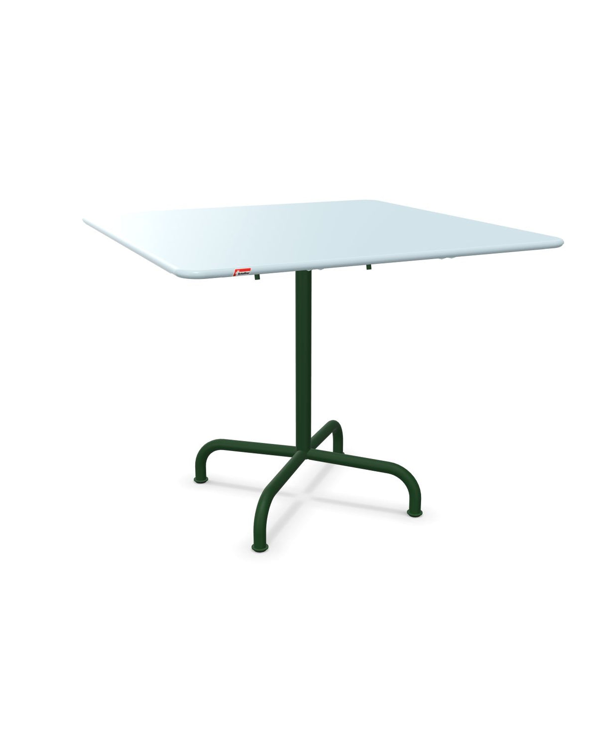 Schaffner Rigi Table repas rabattable 90x90cm Bleu Pastel 51 Vert Sapin 66 