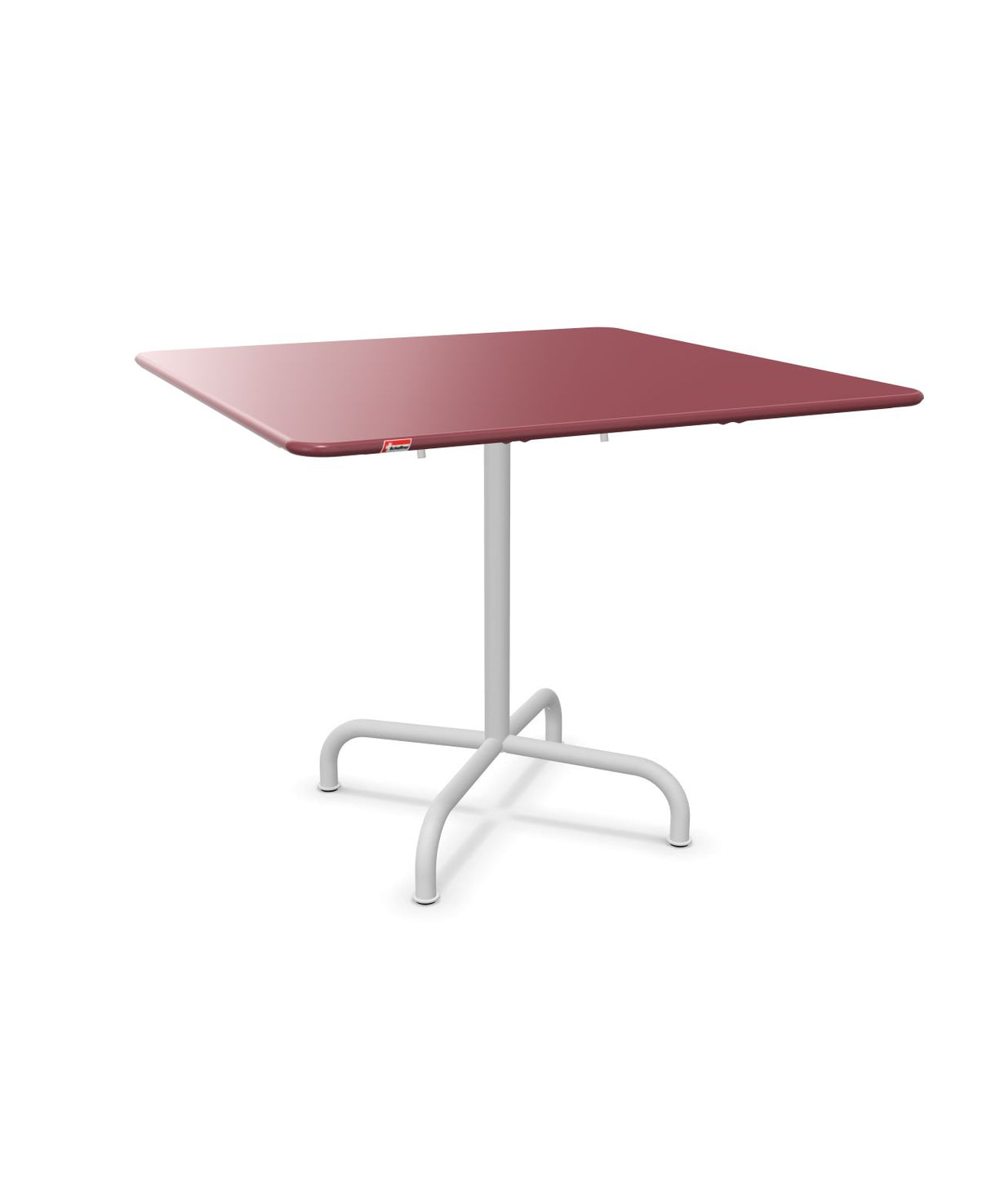 Schaffner Rigi Table repas rabattable 90x90cm Bordeaux 38 Blanc 90 