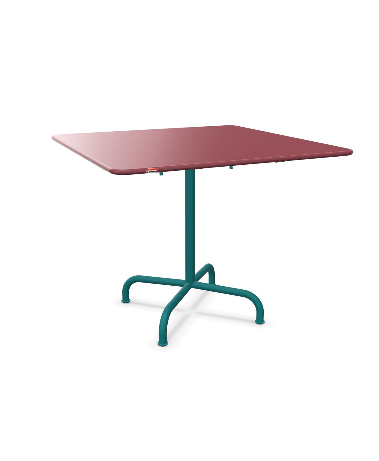 Schaffner Rigi Table repas rabattable 90x90cm Bordeaux 38 Bleu Kali 56 