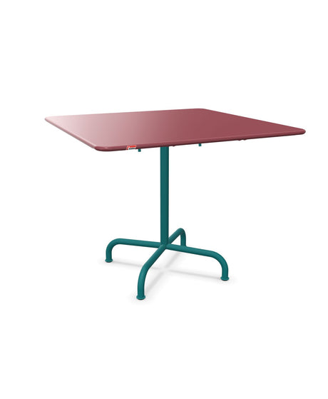 Schaffner Rigi Table repas rabattable 90x90cm Bordeaux 38 Bleu Kali 56 
