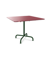 Schaffner Rigi Table repas rabattable 90x90cm Bordeaux 38 Vert Sapin 66 