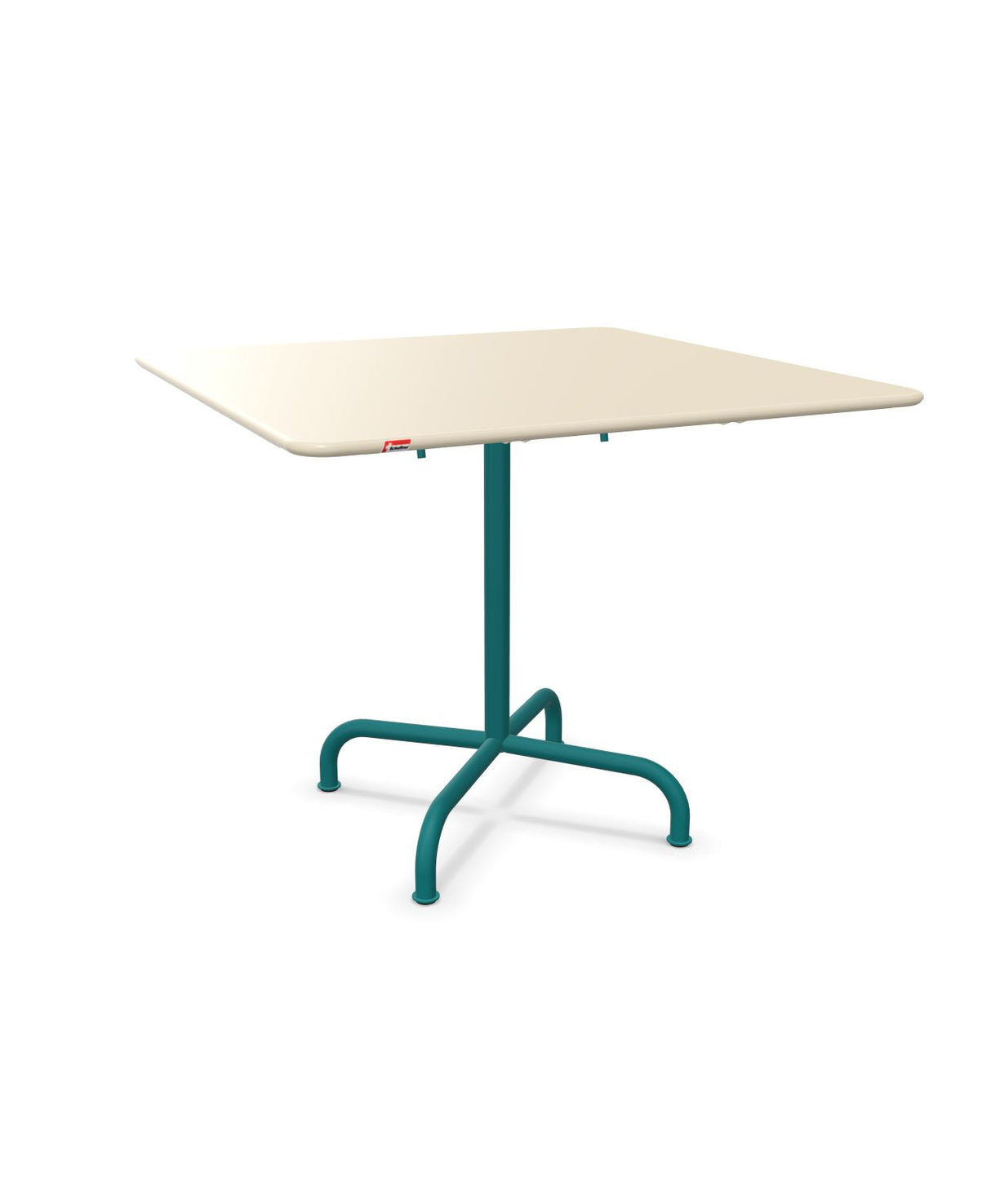 Schaffner Rigi Table repas rabattable 90x90cm Sable Pastel 15 Bleu Kali 56 