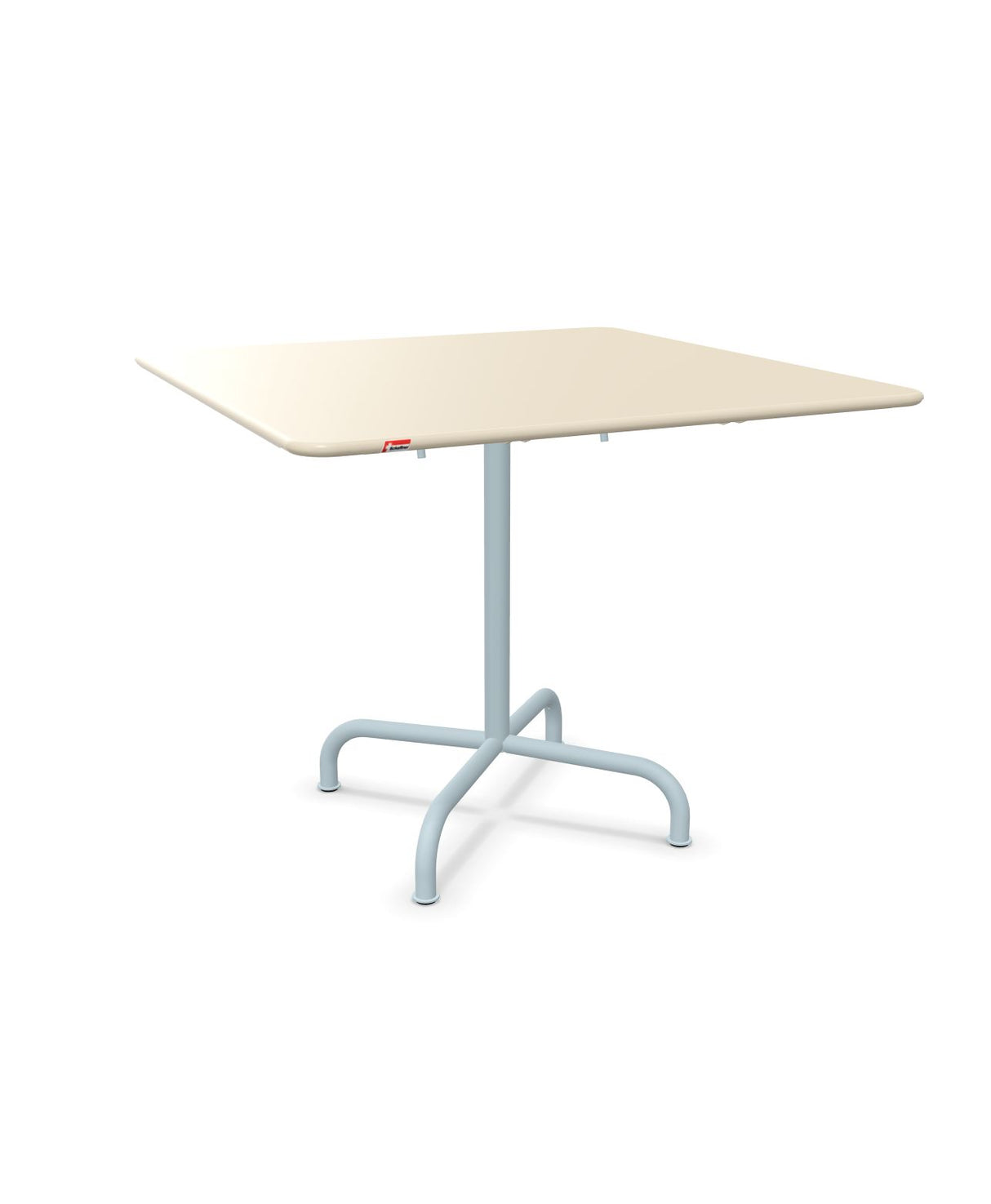 Schaffner Rigi Table repas rabattable 90x90cm Sable Pastel 15 Bleu Pastel 51 