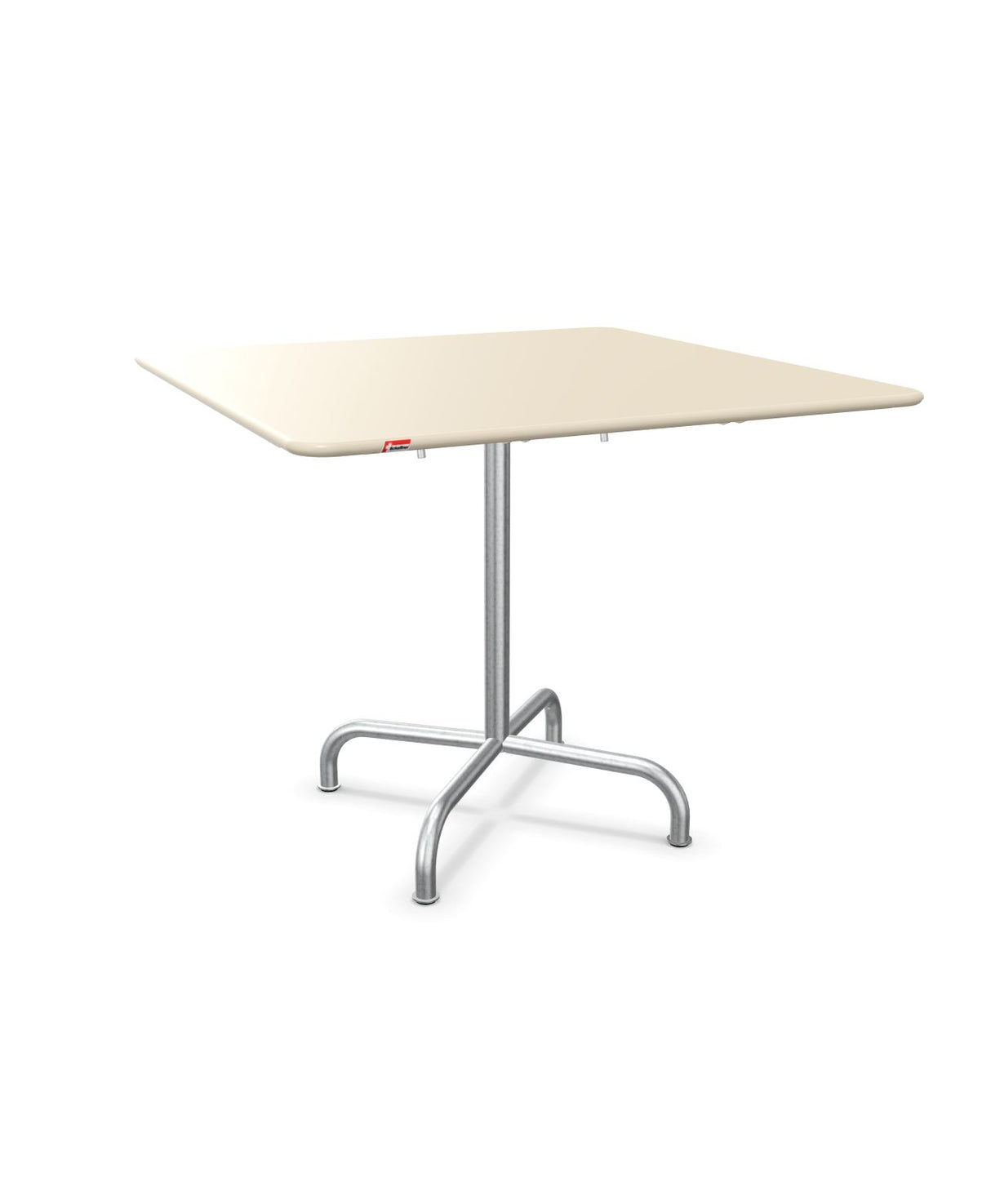 Schaffner Rigi Table repas rabattable 90x90cm Sable Pastel 15 Galvanisé à chaud 02 