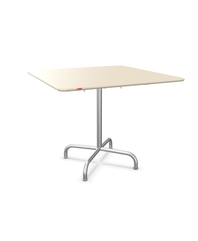 Schaffner Rigi Table repas rabattable 90x90cm Sable Pastel 15 Galvanisé à chaud 02 