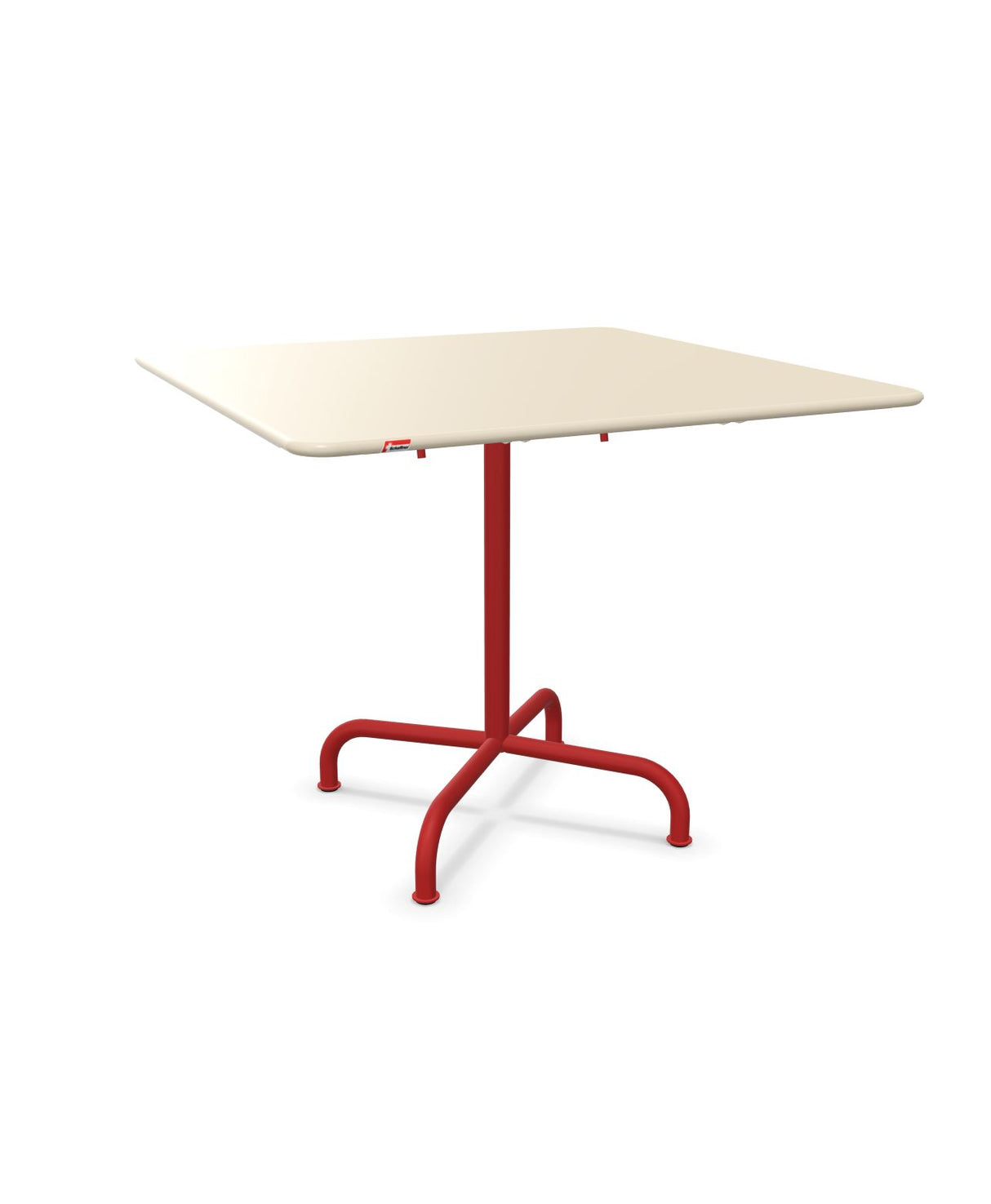 Schaffner Rigi Table repas rabattable 90x90cm Sable Pastel 15 Rouge 30 