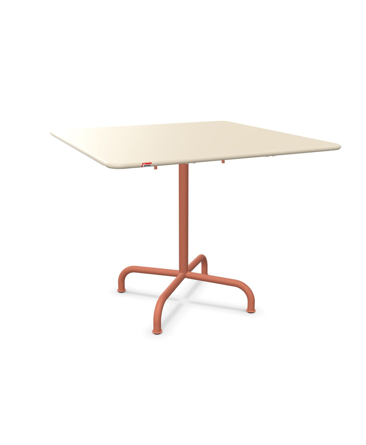 Schaffner Rigi Table repas rabattable 90x90cm Sable Pastel 15 Terracotta 84 